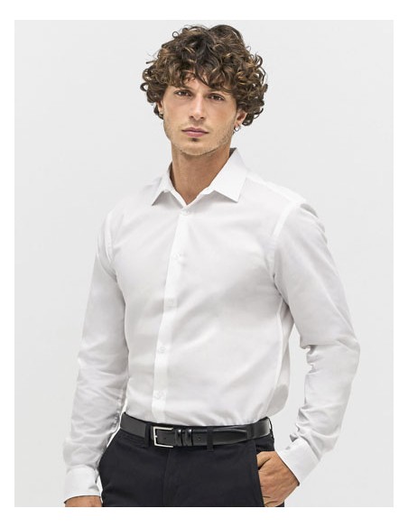 SOL-04770-Mens Poplin Shirt Long Sleeve Bailey