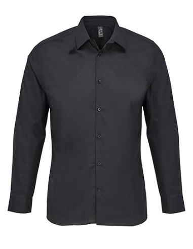 SOL-04770-Mens Poplin Shirt Long Sleeve Bailey