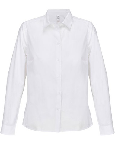 SOL-04771-Womens Poplin Shirt Long Sleeve Bailey