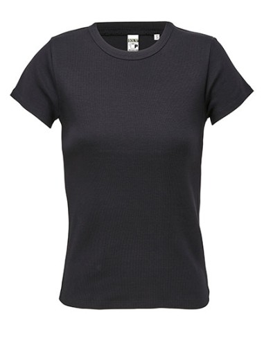 SOL-04814-Womens Ribbed T-Shirt Sara