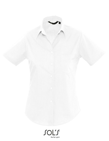 SOL-16070-Popeline-Blouse Escape Short Sleeve