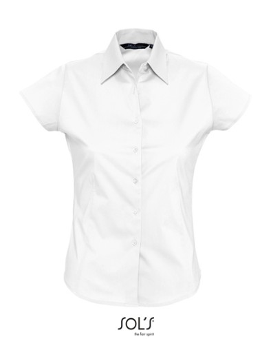 SOL-17020-Womens Stretch-Blouse Excess Short Sleeve