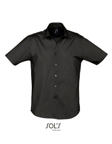 SOL-17030-Mens Stretch-Shirt Broadway Short Sleeve