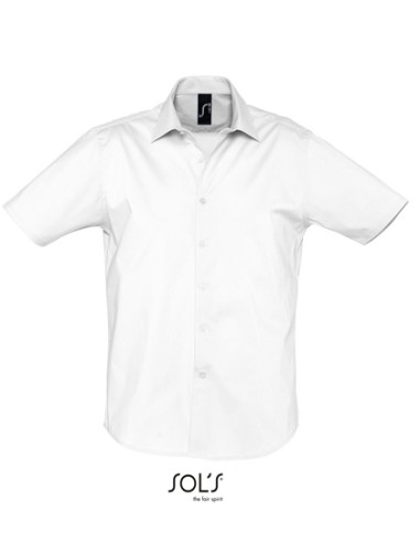 SOL-17030-Mens Stretch-Shirt Broadway Short Sleeve