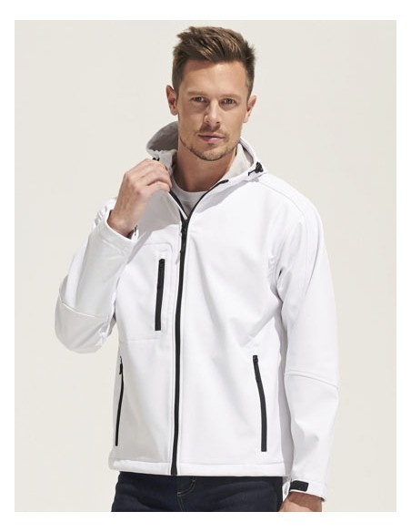 SOL-46602-Mens Hooded Softshell Jacket Replay