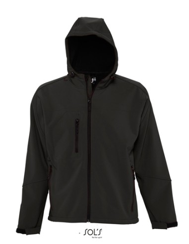 SOL-46602-Mens Hooded Softshell Jacket Replay