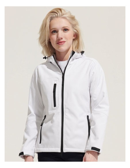 SOL-46802-Womens Hooded Softshell Jacket Replay