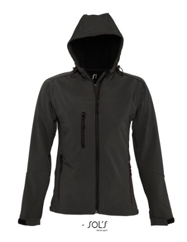 SOL-46802-Womens Hooded Softshell Jacket Replay