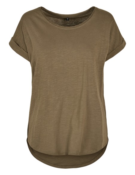 B-BY036-Ladies Long Slub Tee