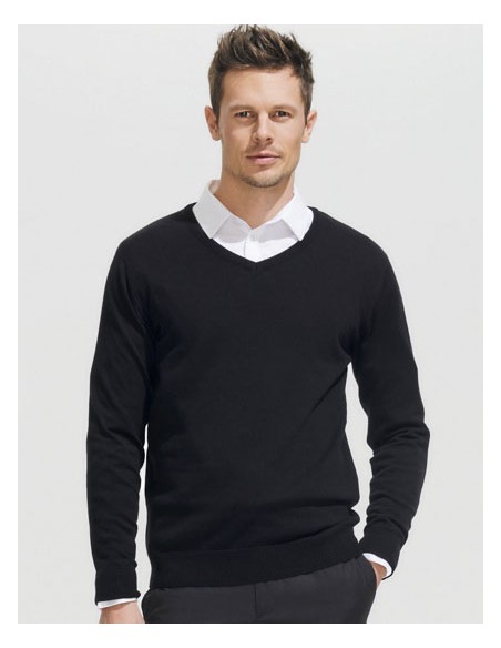 SOL-90000-Mens V-Neck Sweater Galaxy