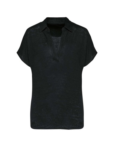 SPA-SP221-LADIES’ LINEN POLO SHIRT