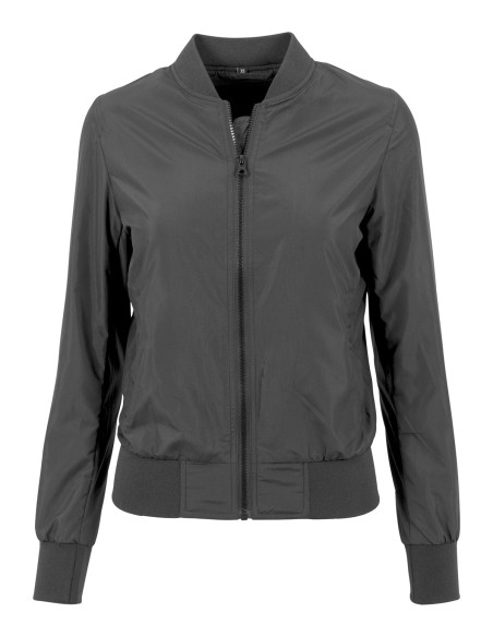 B-BY044-Ladies Nylon Bomber Jacket