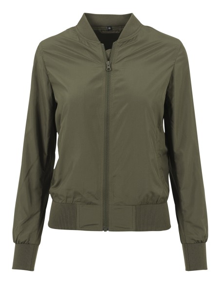 B-BY044-Ladies Nylon Bomber Jacket