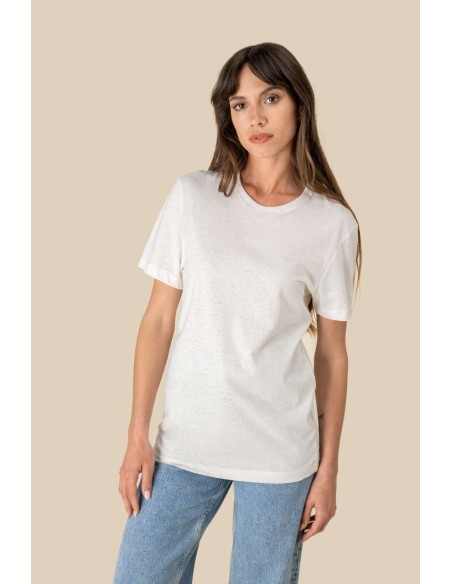 SPA-SP325-ECO-FRIENDLY UNISEX ORGANIC COTTON AND LINEN T-SHIRT