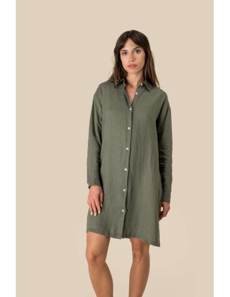 SPA-SP5008-LADIES' LINEN DRESS SHIRT