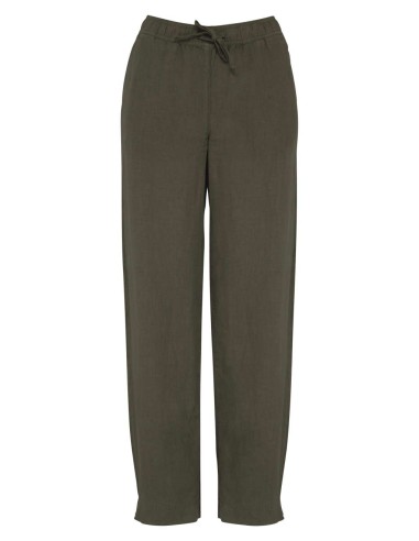 SPA-SP733-ECO-FRIENDLY LADIES' LINEN WASHED EFFECT TROUSERS