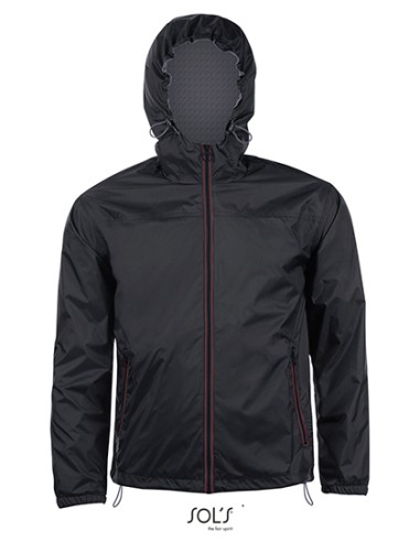 SOL-01171-Unisex Lined Windbreaker Skate Jacket