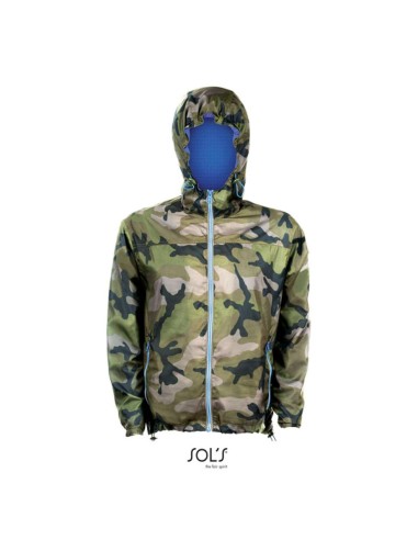 SOL-01171-Unisex Lined Windbreaker Skate Jacket