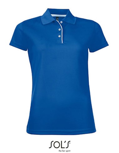 SOL-01179-Womens Sports Polo Shirt Performer