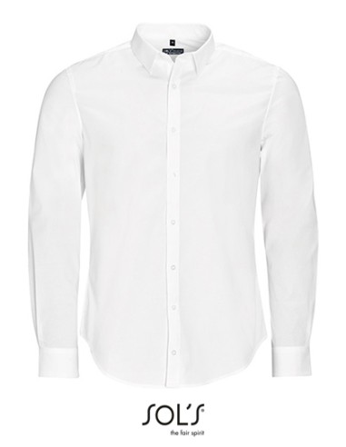 SOL-01426-Mens Long Sleeve Stretch Shirt Blake