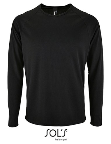 SOL-02071-Mens Long Sleeve Sports T-Shirt Sporty