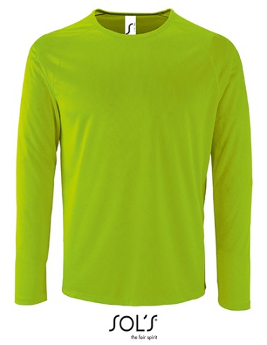 SOL-02071-Mens Long Sleeve Sports T-Shirt Sporty