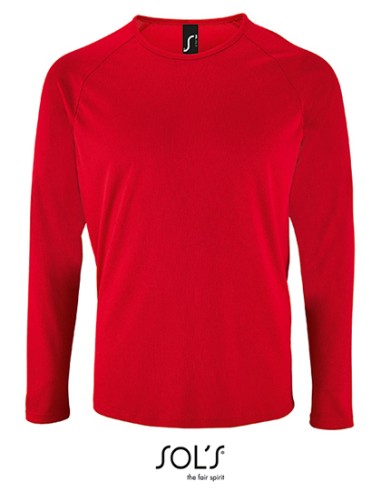 SOL-02071-Mens Long Sleeve Sports T-Shirt Sporty