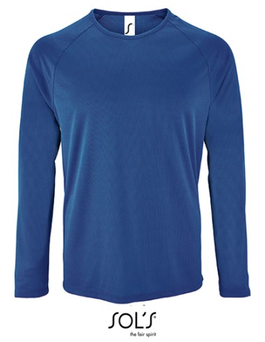 SOL-02071-Mens Long Sleeve Sports T-Shirt Sporty