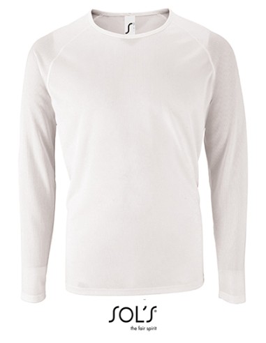 SOL-02071-Mens Long Sleeve Sports T-Shirt Sporty