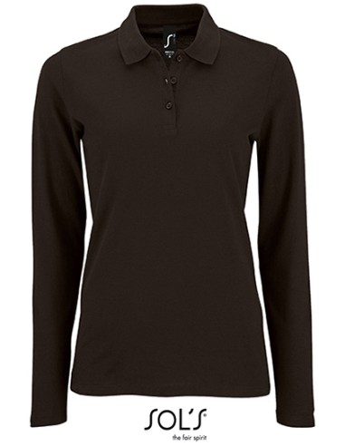 SOL-02083-Womens Long-Sleeve Piqué Polo Shirt Perfect