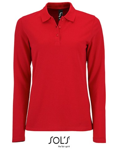 SOL-02083-Womens Long-Sleeve Piqué Polo Shirt Perfect
