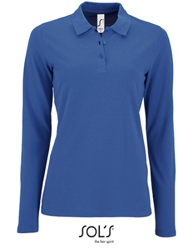 SOL-02083-Womens Long-Sleeve Piqué Polo Shirt Perfect