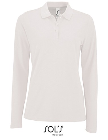 SOL-02083-Womens Long-Sleeve Piqué Polo Shirt Perfect