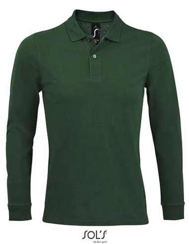 SOL-02087-Mens Long-Sleeve Piqué Polo Shirt Perfect