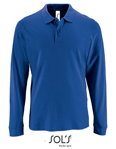 SOL-02087-Mens Long-Sleeve Piqué Polo Shirt Perfect