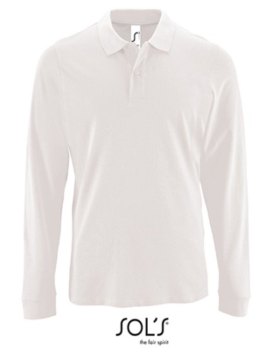 SOL-02087-Mens Long-Sleeve Piqué Polo Shirt Perfect