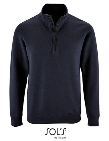 SOL-02088-Mens Zip High Collar Sweatshirt Stan