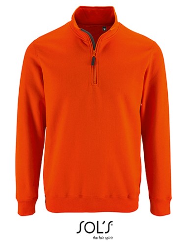 SOL-02088-Mens Zip High Collar Sweatshirt Stan