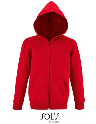 SOL-02092-Kids Zip Hoodie Stone