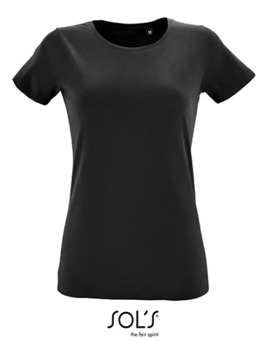 SOL-02758-Womens Round Neck Fitted T-Shirt Regent
