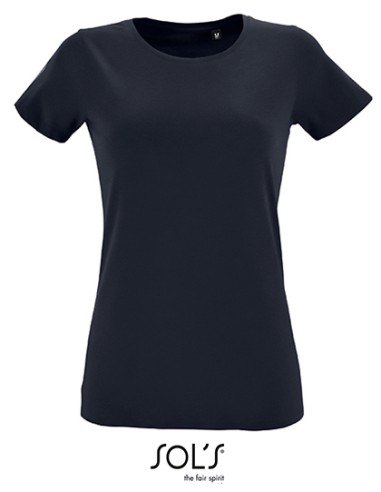 SOL-02758-Womens Round Neck Fitted T-Shirt Regent