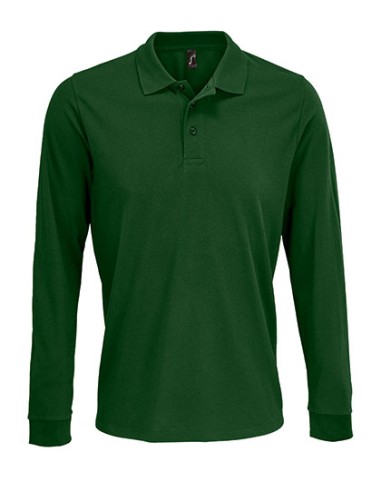SOL-03983-Unisex Long Sleeve Polycotton Polo Shirt