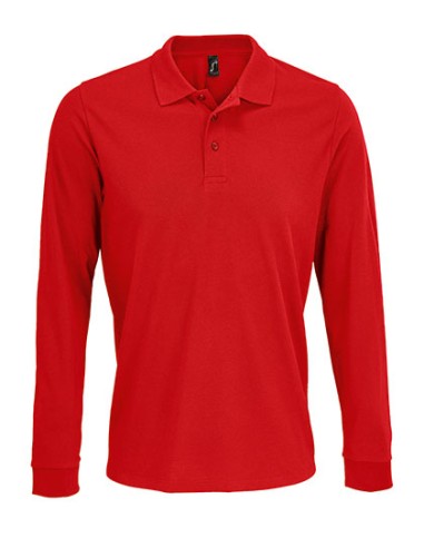 SOL-03983-Unisex Long Sleeve Polycotton Polo Shirt