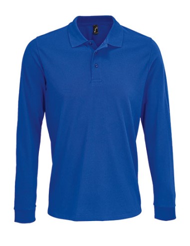 SOL-03983-Unisex Long Sleeve Polycotton Polo Shirt