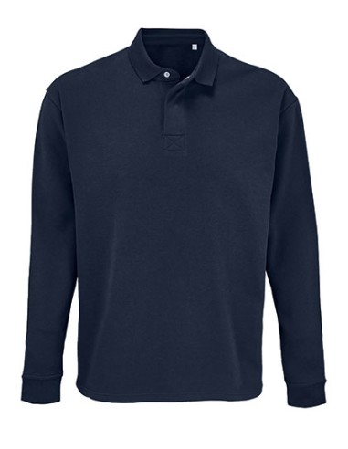 SOL-03990-Unisex Polo Collar Sweatshirt Heritage