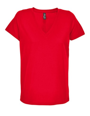 SOL-04766-Womens V-Neck T-Shirt Regent