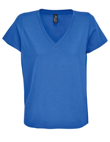 SOL-04766-Womens V-Neck T-Shirt Regent
