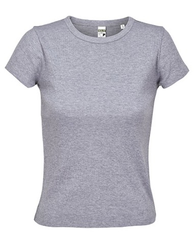 SOL-04814-Womens Ribbed T-Shirt Sara