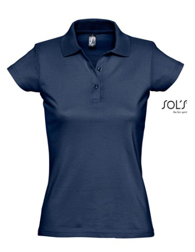 SOL-11376-Womens Jersey Polo Shirt Prescott