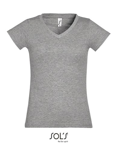 SOL-11388-Womens V-Neck-T-Shirt Moon
